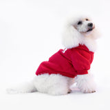 Sweat rouge "Trendy Dog" personnalisable avec nom et numéro